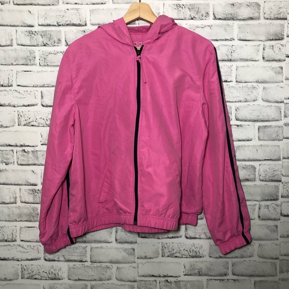 Three Hearts Vibrant Pink Mesh Jacket